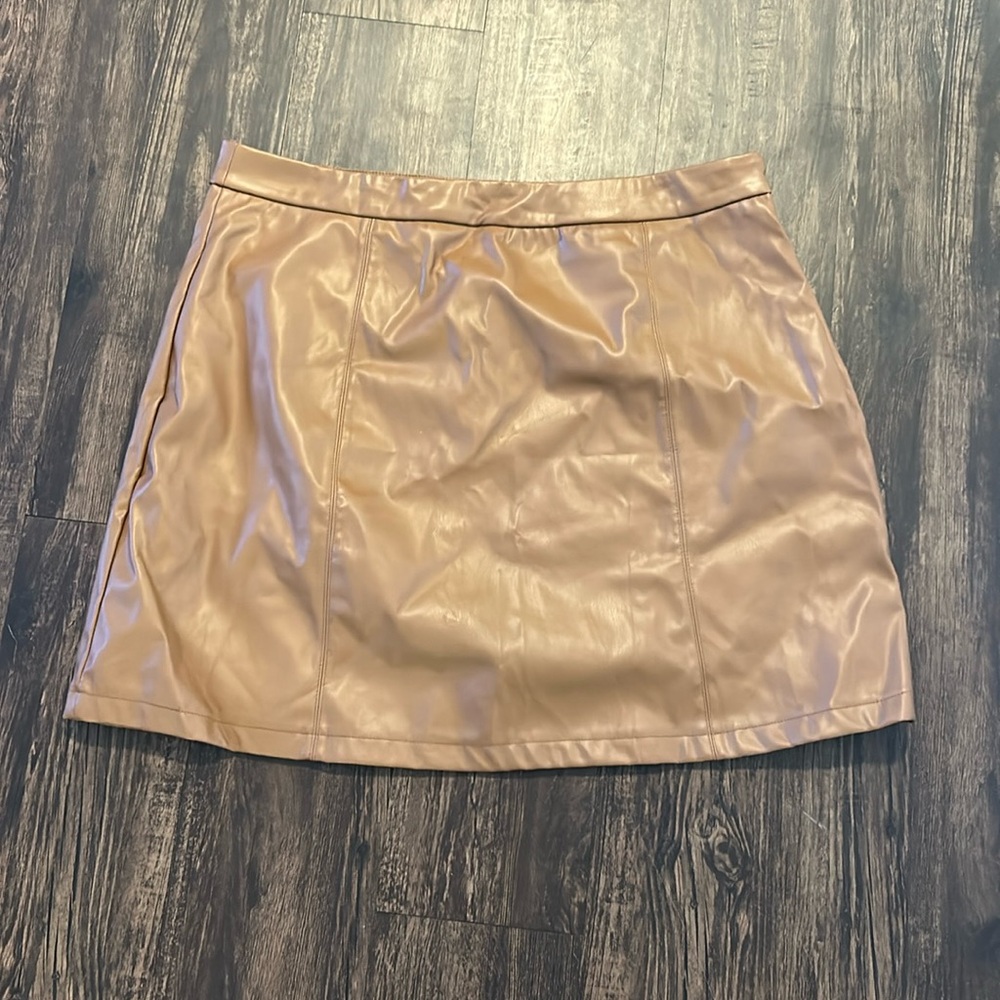 Faux Leather Mini Skirt